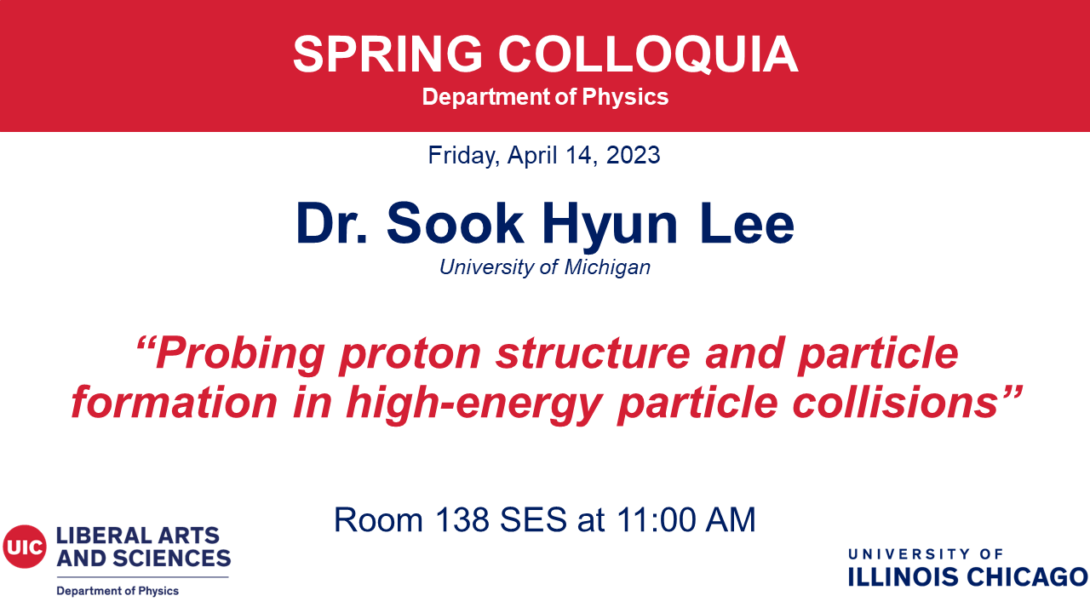Spring Colloquia - Dr. Sook Hyun Lee