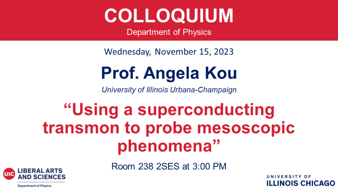 Colloquium - Angela Kou